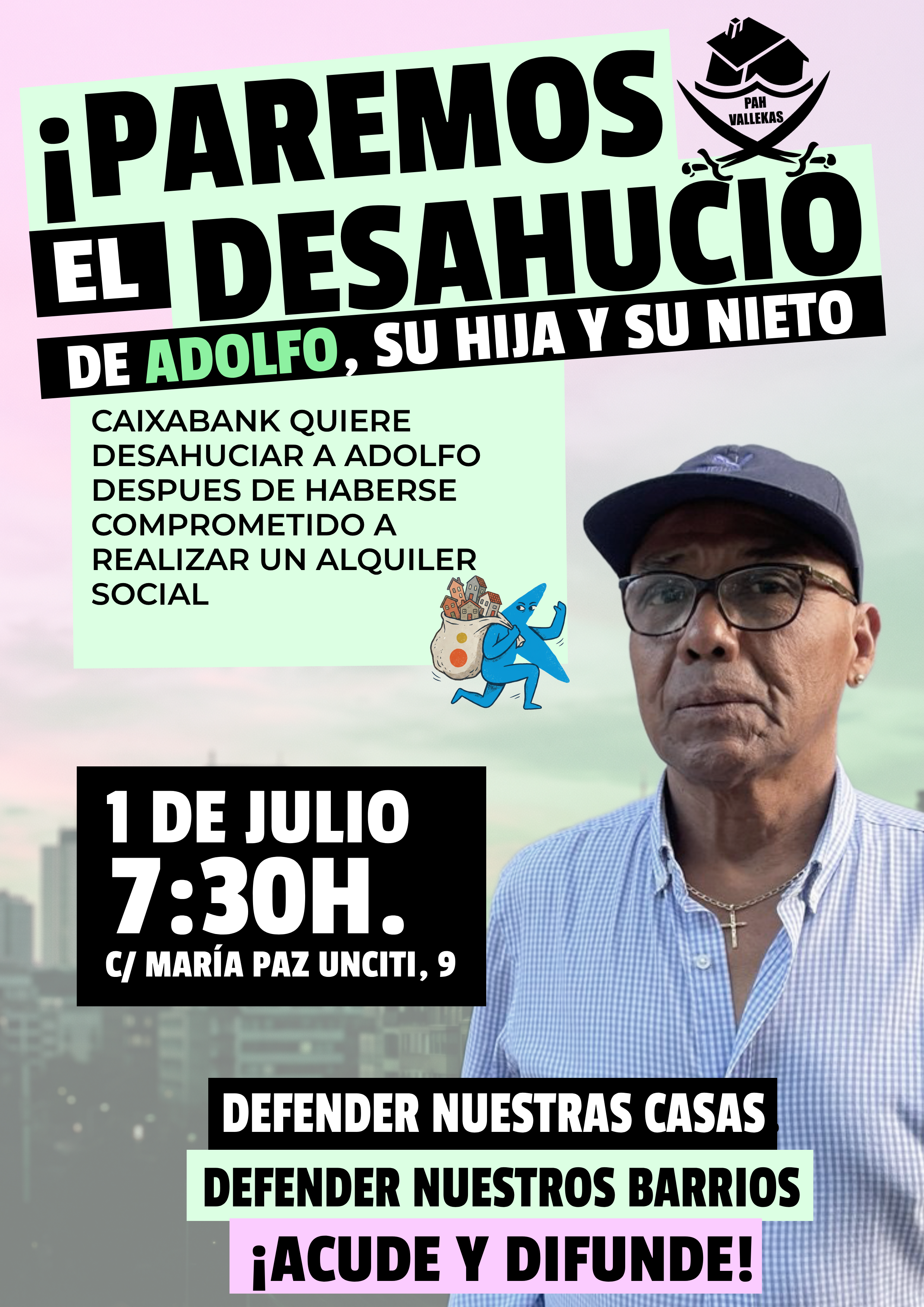 ¡Paremos el desahucio de Adolfo!