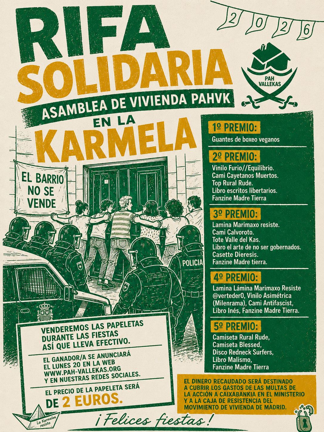 Resultado de la rifa solidaria