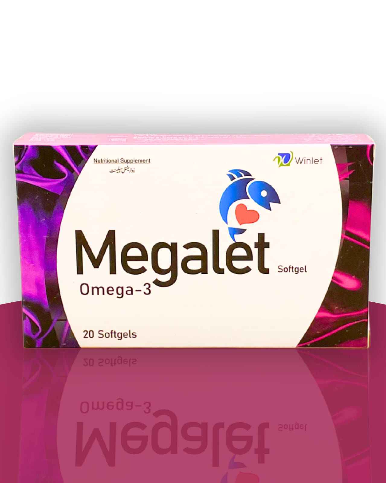 Omega 3 Fish Oil (Megalet) – 1000mg (20 Softgels)