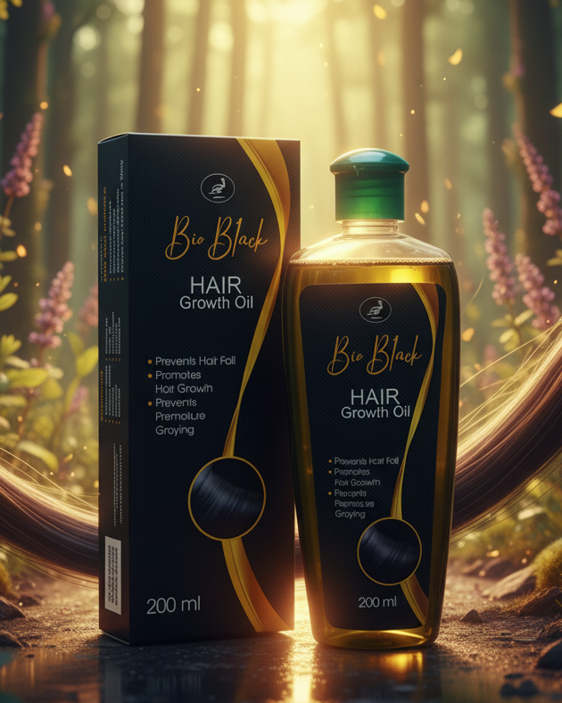 Bio Black Hair Treatment Oil – Herbal Hair Growth & Nourishment Solution image