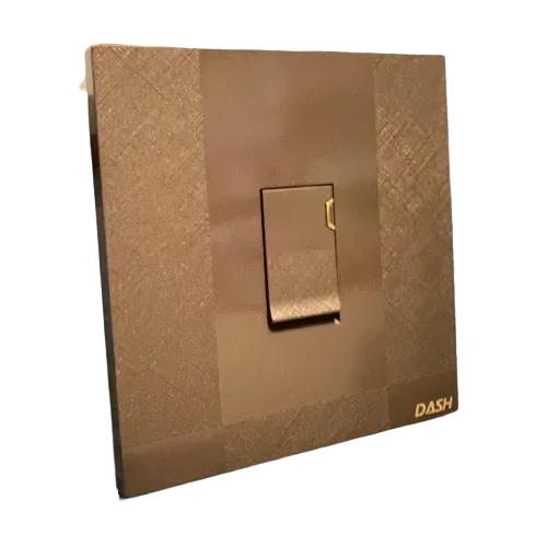 Image of product 1 GANG SWITCH PLATE D1 BROWN DASH
