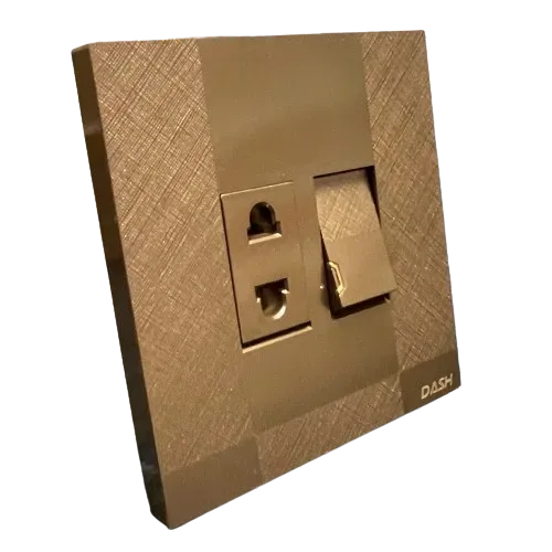 Image of product 1+1 SWITCH PLATE D1 BROWN DASH