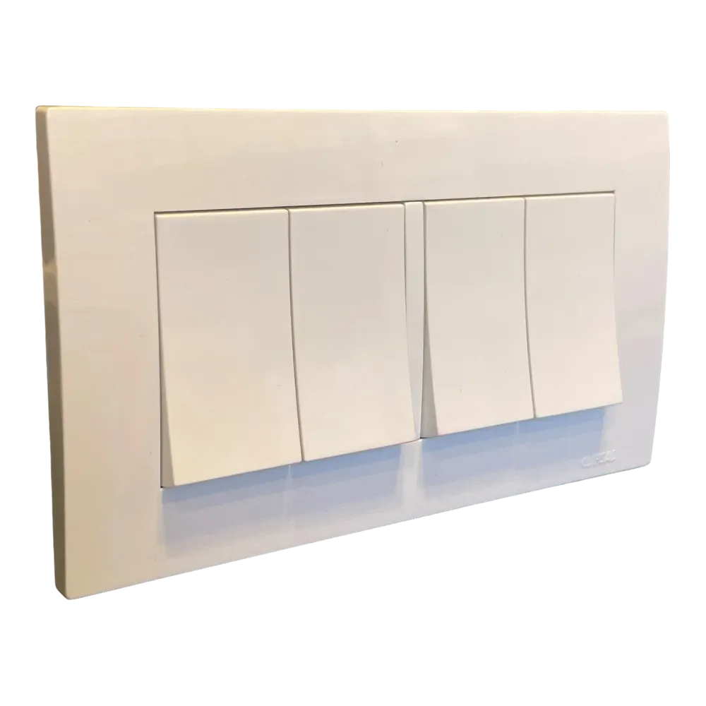Image of product 4 GANG 1 WAY SWITCH PLATE KB34/1 VIVACE SCHNEIDER