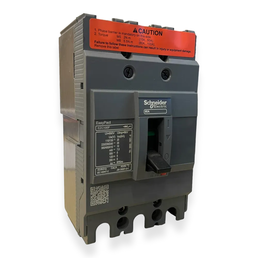 Image of product CIRCUIT BREAKER MCCB EZC100F3060 3 POLE 60A SCHNEIDER