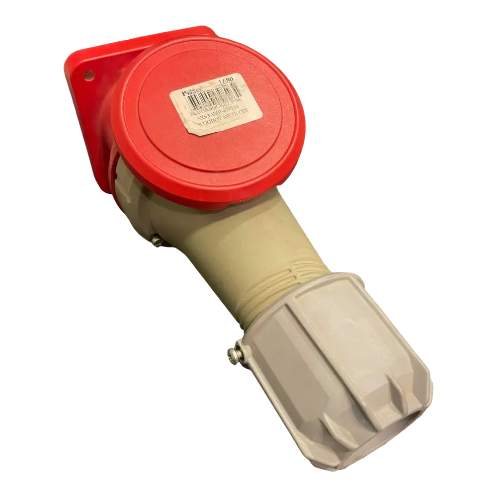 Image of product INDUSTRIAL PLUG & SOCKET P/M 5X63A 406534 STRIHGT METE CEE