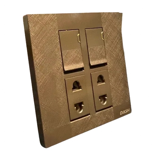 Image of product 2+2 SWITCH PLATE D1 BROWN DASH