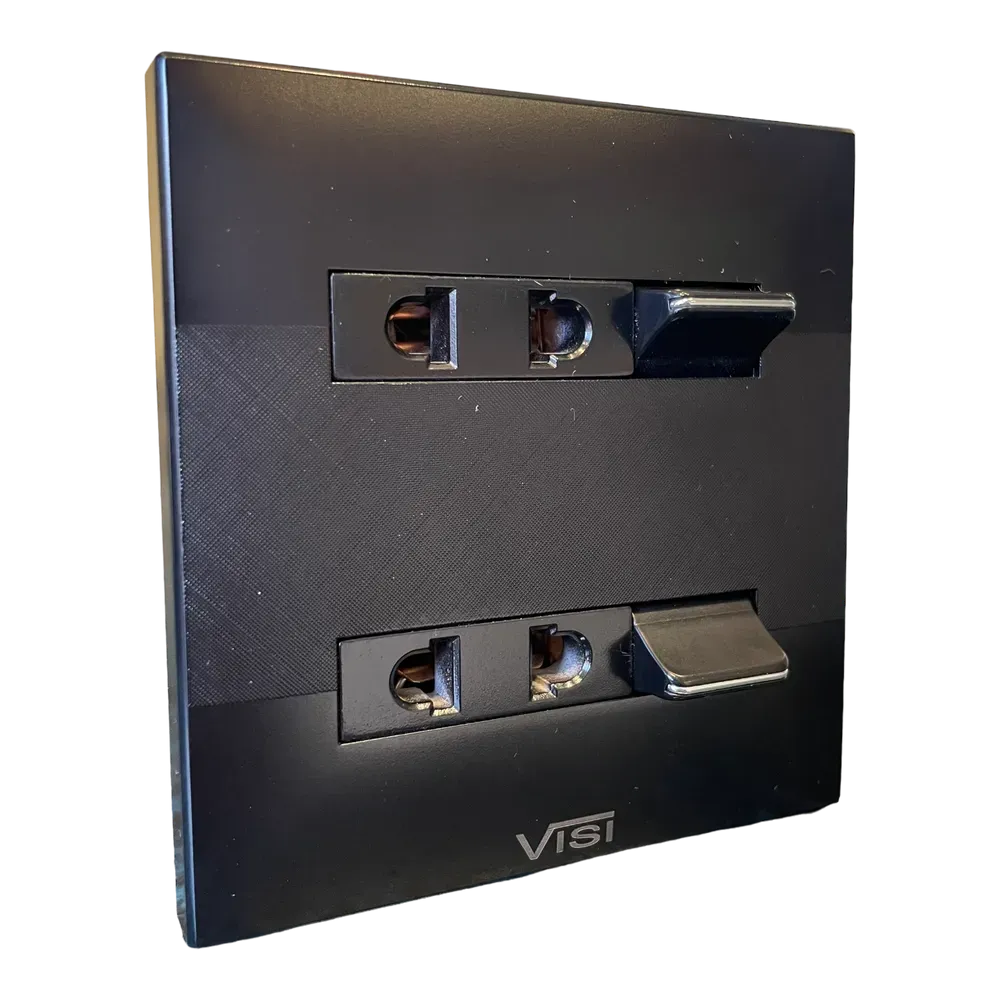 Image of product 2+2 SWITCH PLATE AND SOCKET VISI