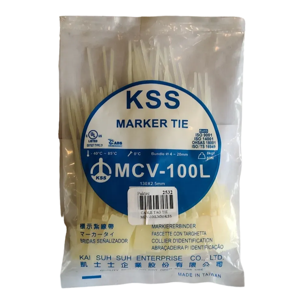 Image of product CABLE TAG TIE MCV-100L 130X2.5MM KSS