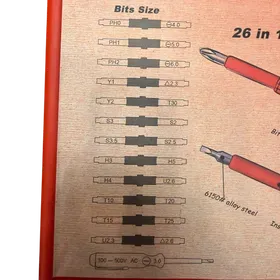 Image of product 26 IN 1 INSULATED SCREWDRIVER SET NO 3017 CHINA