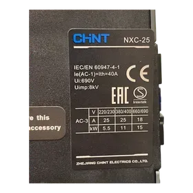 Image of product MAGNATIC CONTACTOR NXC25-230VAC-3POLE CHINT