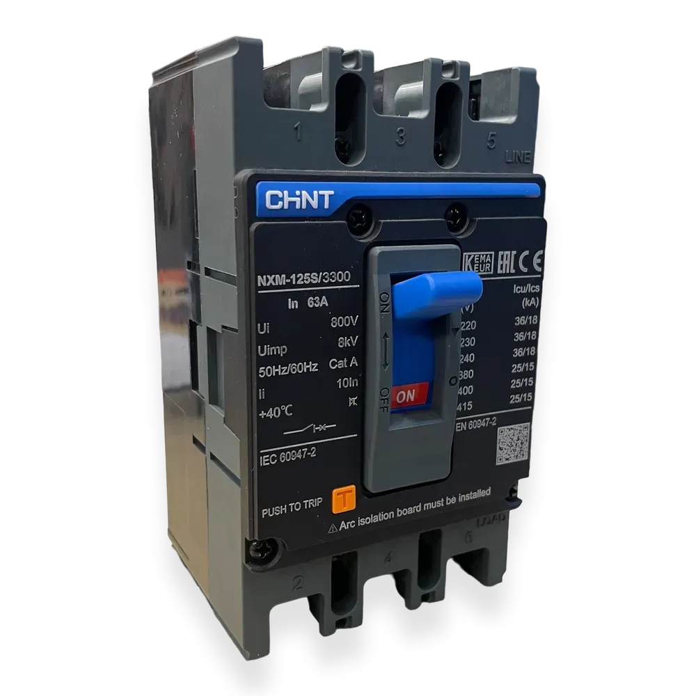 Image of product CIRCUIT BREAKER MCCB NXM-125S/3300 63AMP 3POLE CHINT