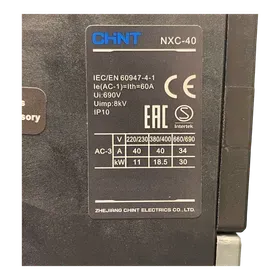 Image of product MAGNETIC CONTACTOR NXC-40 3POLE 230VAC CHINT