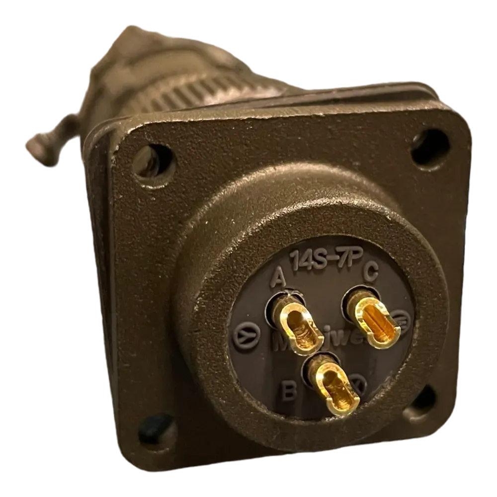Image of product MILITARY CONNECTOR 3 PIN GREEN MAOJWEI
