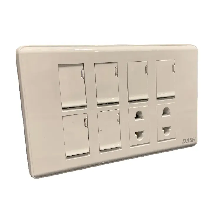 Image of product 6+2 SWITCH PLATE F40-WHITE-DASH