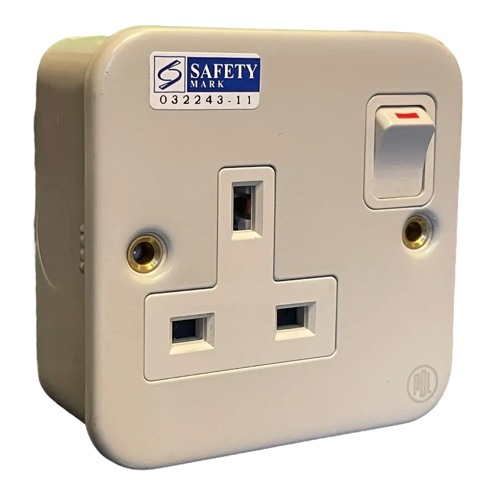 Image of product 13A POWER SOCKET 1861 WITH/METAL BOX SAFETY MARK