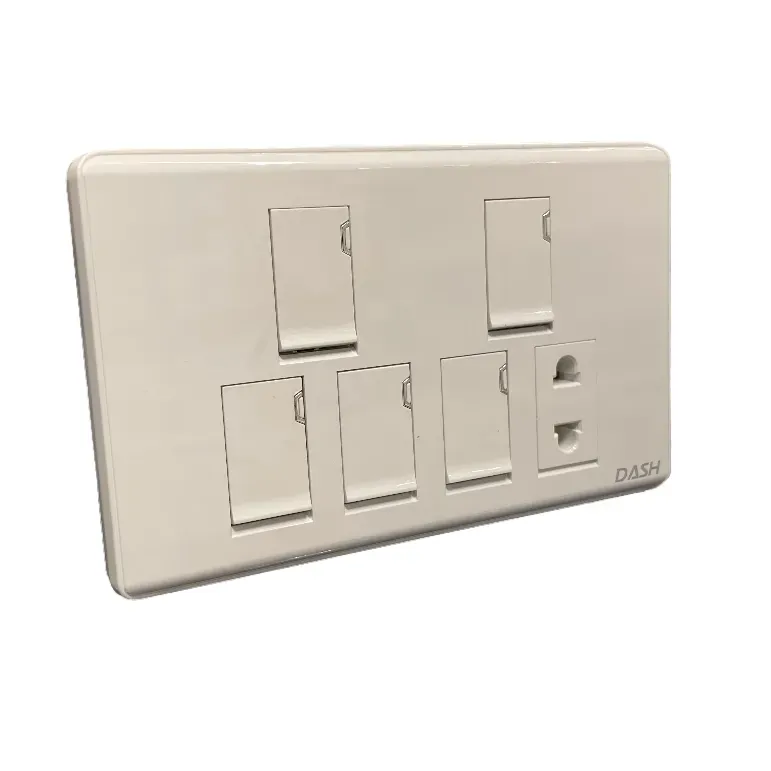 Image of product 5+1 SWITCH PLATE F40-WHITE-DASH