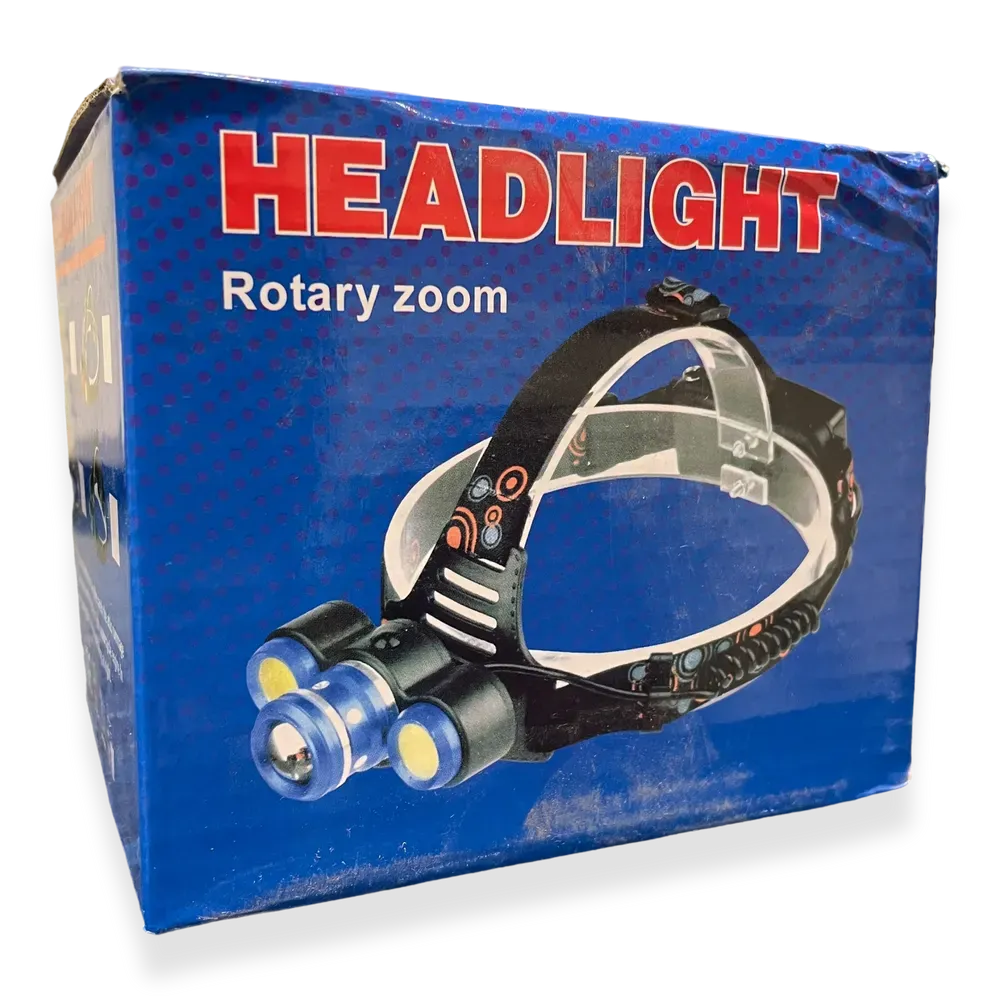 Image of product RECHARGEABLE HEAD LIGHT WITH ROTARY ZOM MULTI SETTING WITH BATTERIES