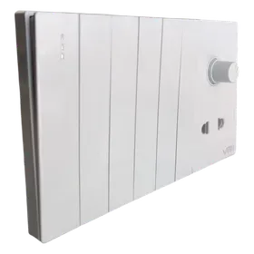 Image of product 6+1+DIMMER SWITCH AND SOCKET PLATE VISI