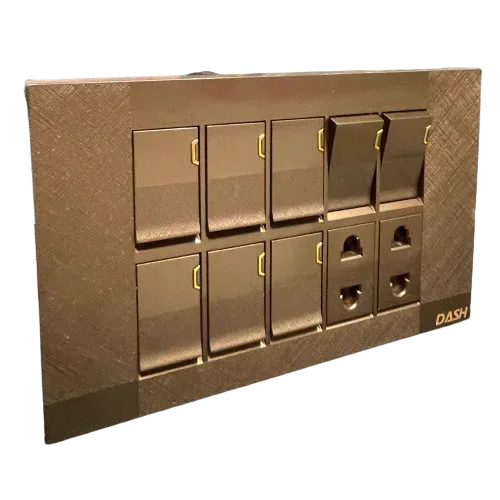 Image of product 8+2 SWITCH PLATE D1 BROWN DASH