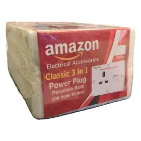 Image of product AMAZON CLASSIC 3 IN 1 POWER PLUG PORCELAIN BASE