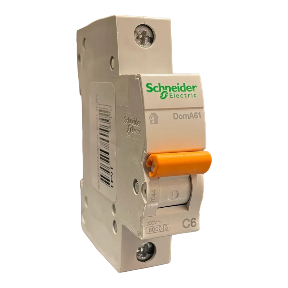Image of product CIRCUIT BREAKER MCB 6A 1 POLE DOMA61 SCHNEIDER