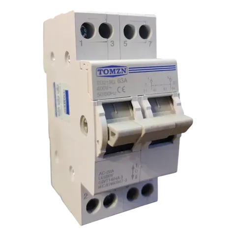 Image of product CHANGE OVER BREAKER TYPE 2 POL 63AMP TOMZN