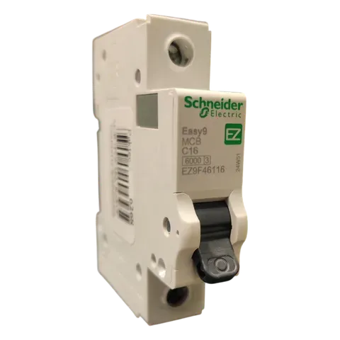 Image of product CIRCUIT BREAKER MCB 1POL 16AMP EASY9 SCHNEIDER