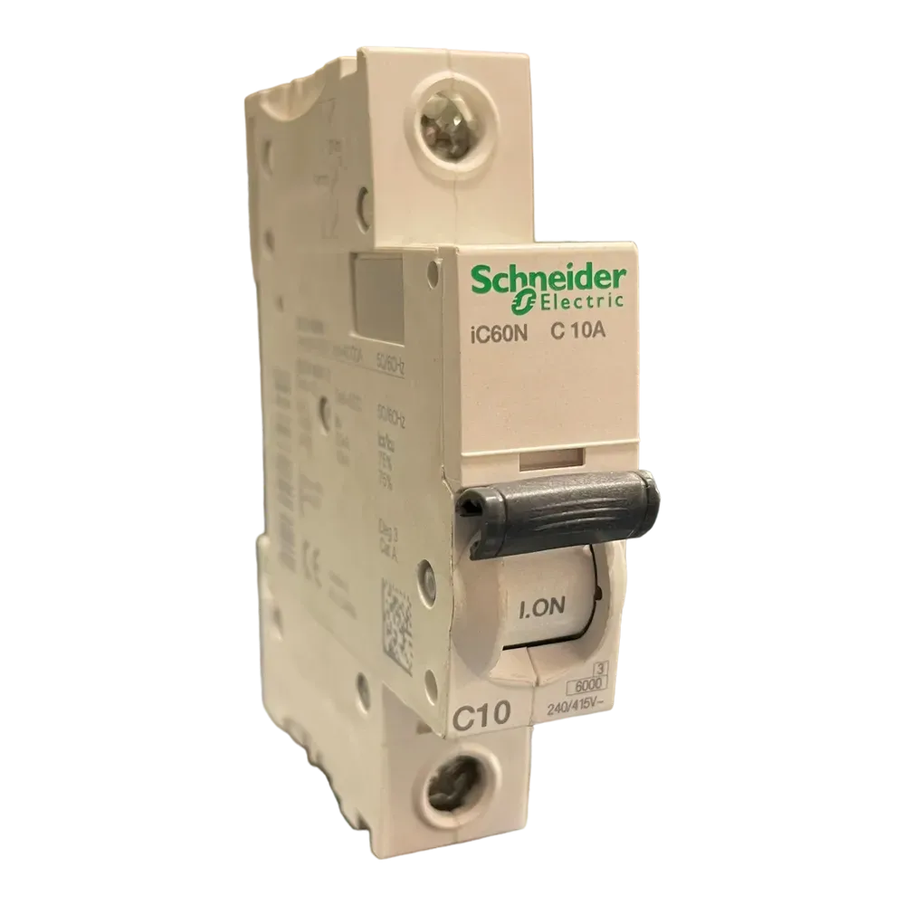 Image of product CIRCUIT BREAKER MCB 10A 1 POLE IC60N SCHNEIDER