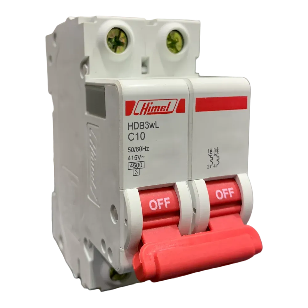 Image of product CIRCUIT BREAKER MCB 10A 2 POLE HIMEL