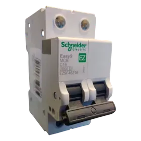 Image of product CIRCUIT BREAKER MCB 2 POL 16 AMP EASY9 SCHNEIDER