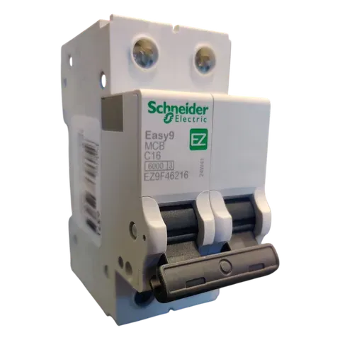 Image of product CIRCUIT BREAKER MCB 2 POL 16 AMP EASY9 SCHNEIDER