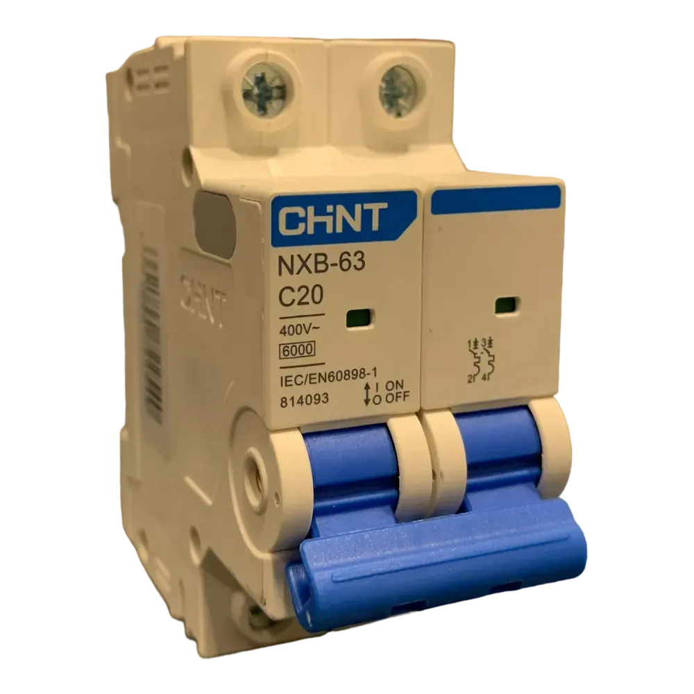 Image of product CIRCUIT BREAKER MCB 20A 2 POLE CHINT