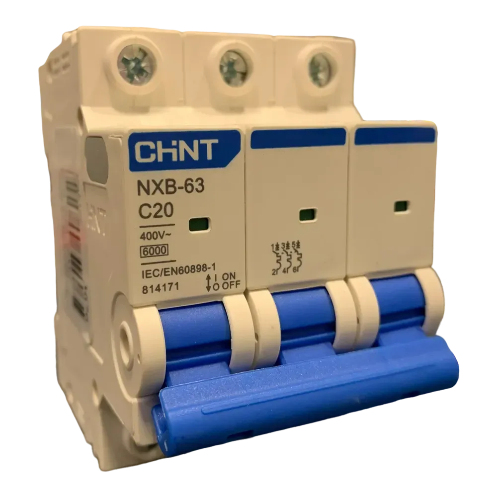Image of product CIRCUIT BREAKER MCB 20A 3 POLE CHINT