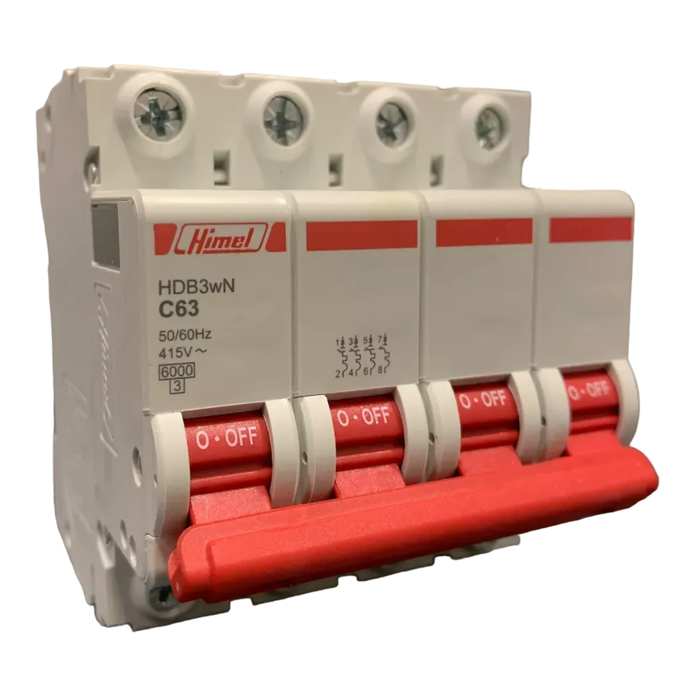 Image of product CIRCUIT BREAKER MCB 63A 4 POLE HIMEL