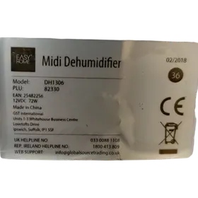 Image of product EASY HOME MIDI DEHUMIDIFIER 12VDC 72W DH1306