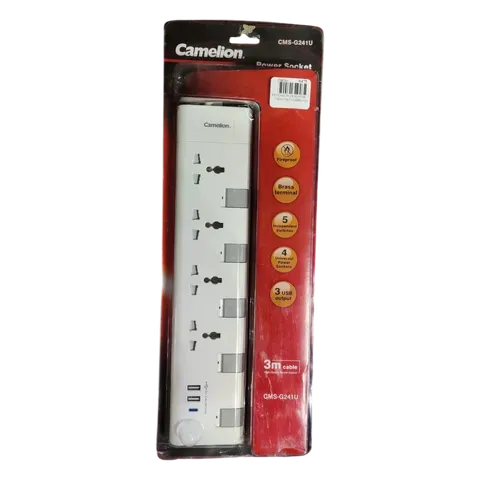 Image of product EXTENSION LEAD 4 WAY+ USB CMS-G241U CAMELION