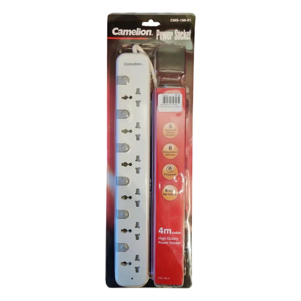 Image of product EXTENSION LEAD 6 WAY CMS-168 CAMELION
