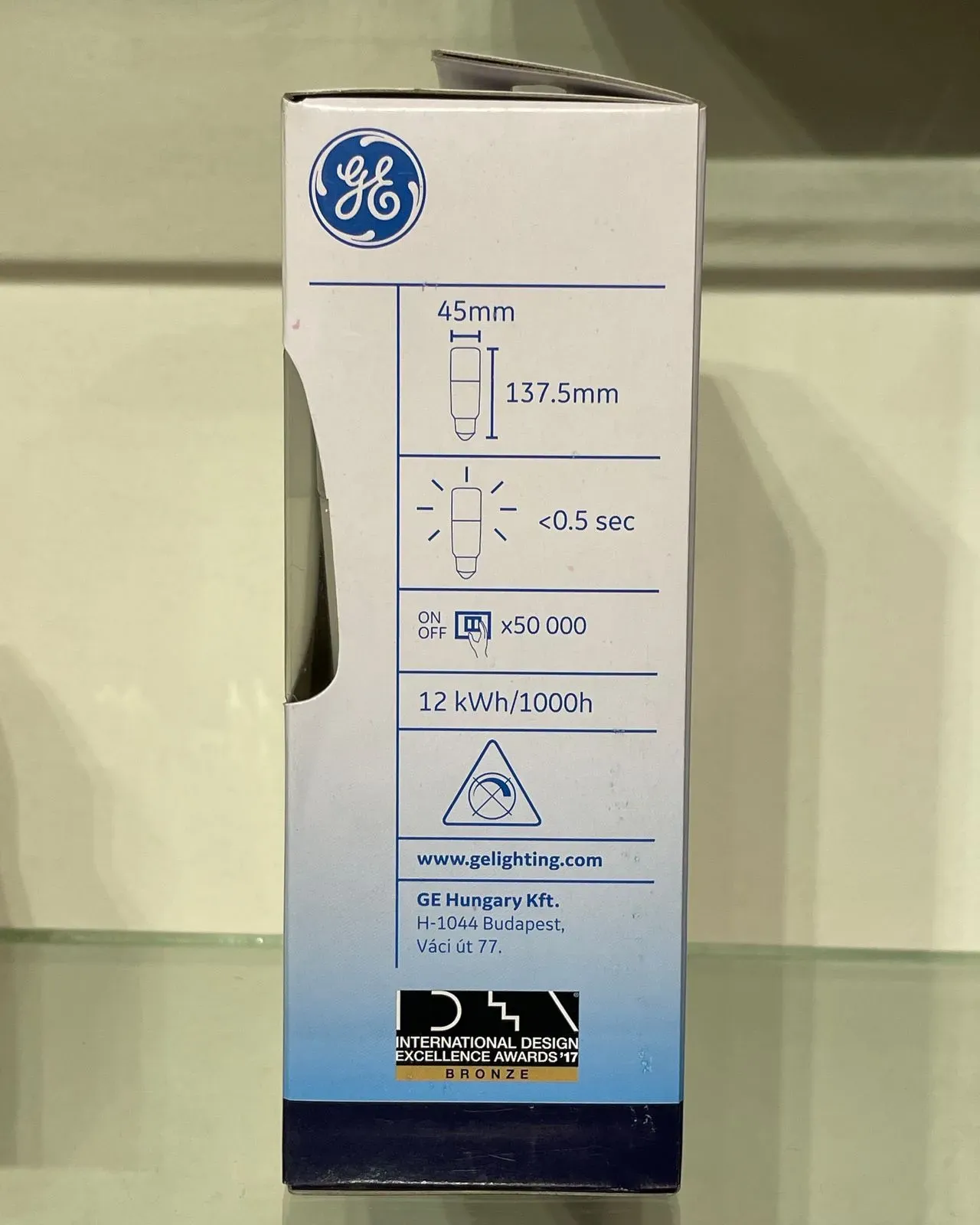 Image of product GE LED 12W E27 6500K DAYLIGHT BRIGHT STIK