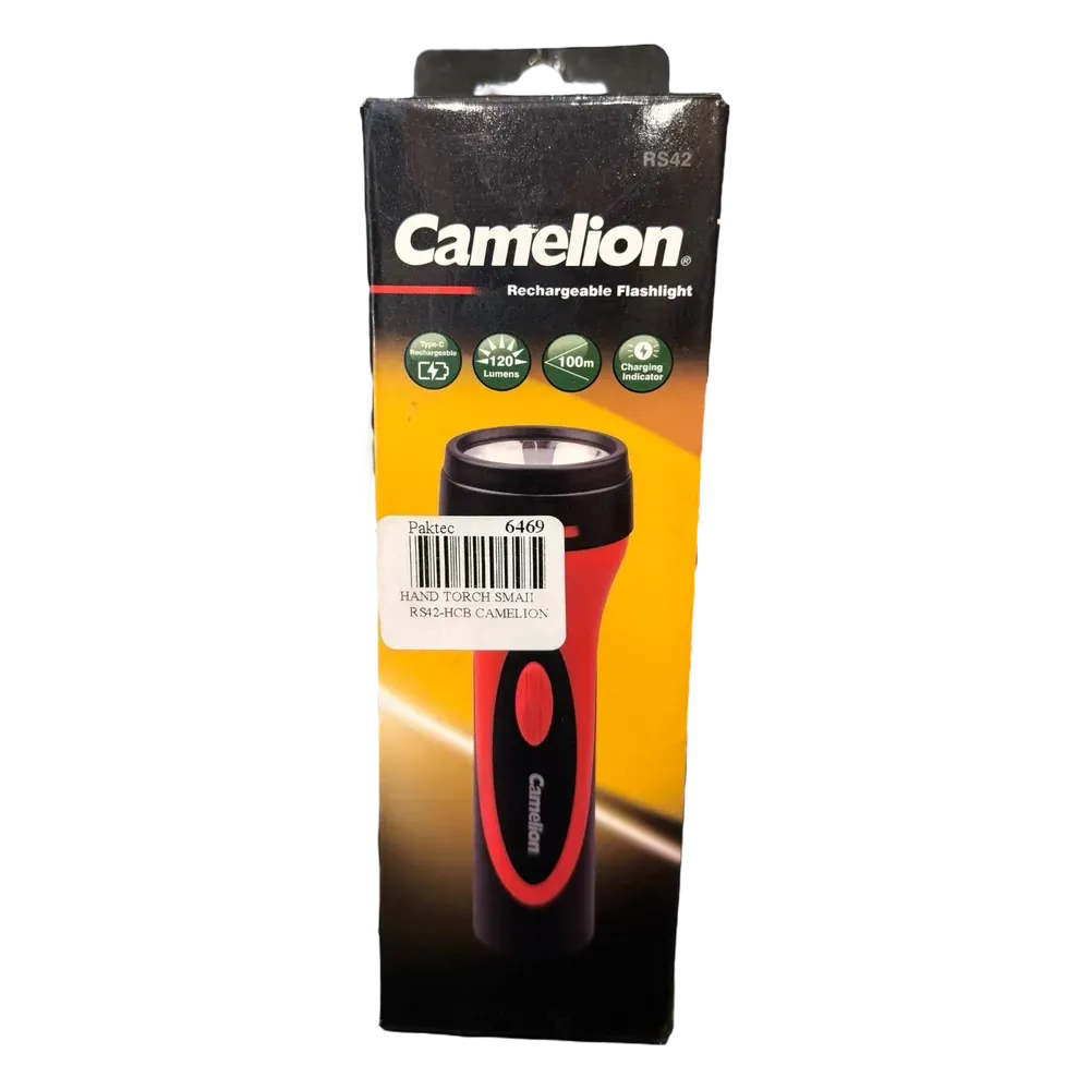 Image of product HARD TORCH RECHARGABLE FLASHLIGHT SMALL RS42 CAMELION