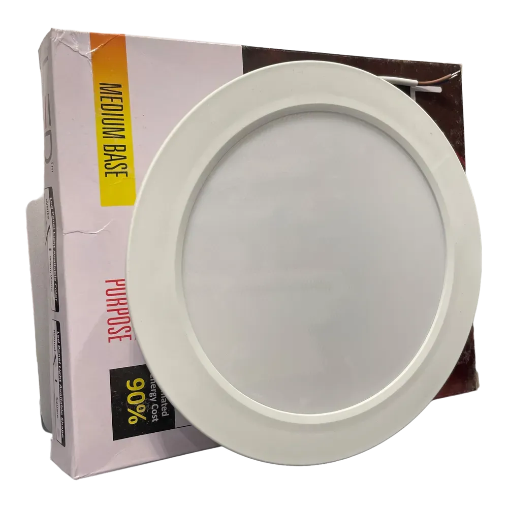Image of product RECESSED LED PANEL LIGHT 12W MEDIUM BASE 6500K DAYLIGHT