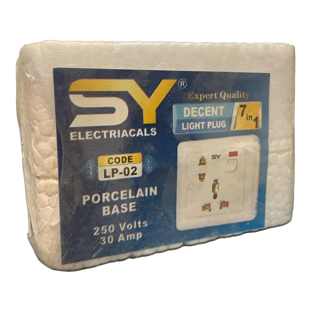 Image of product LIGHT PLUG 7 IN 1 PORCELAIN BASE 250V 30A