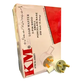 Image of product LOAD MASTER 3 PIN SHOO SMALL PORCELAIN BASE 15AMP KM
