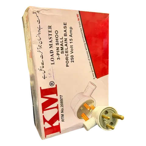 Image of product LOAD MASTER 3 PIN SHOO SMALL PORCELAIN BASE 15AMP KM