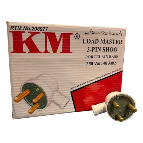 Image of product LOAD MASTER 3 PIN SHOO SMALL PORCELAIN BASE 40AMP KM