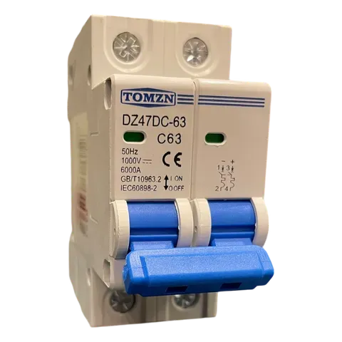 Image of product MCB 2POL 63AMP DC TOB7Z 63 1000DC TOMZN