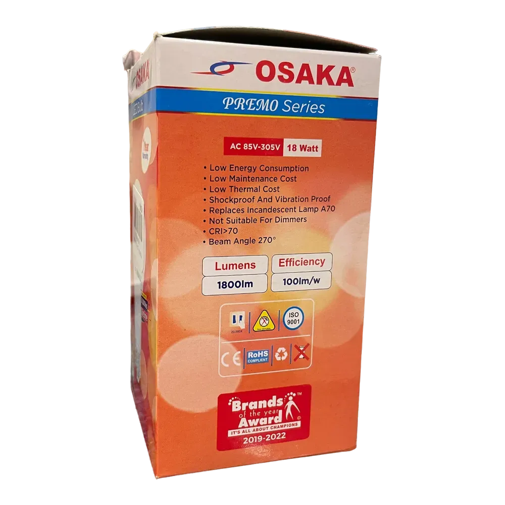 Image of product OSAKA LED BULB 18W E27 DAYLIGHT