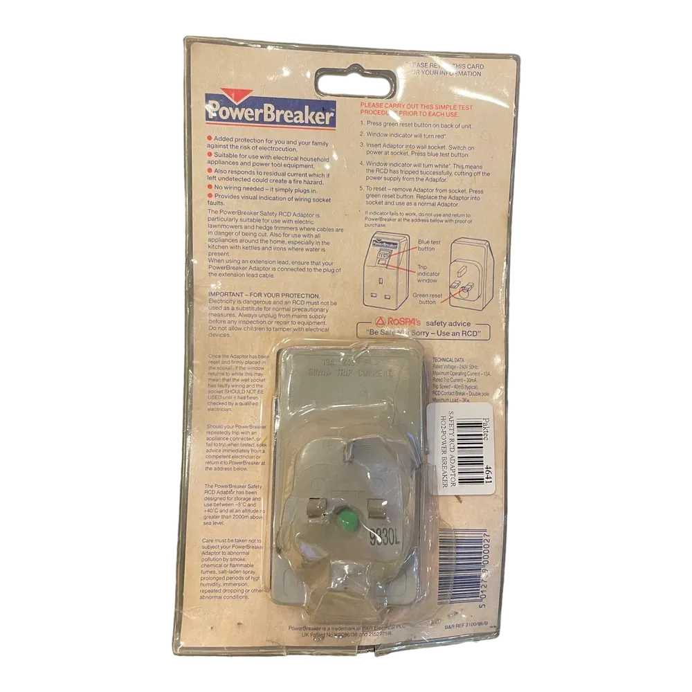 Image of product POWER BREAKER SAFETY RCD ADAPTOR