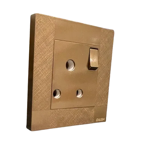 Image of product POWER PLUG SWITCH PLATE D1 BROWN DASH