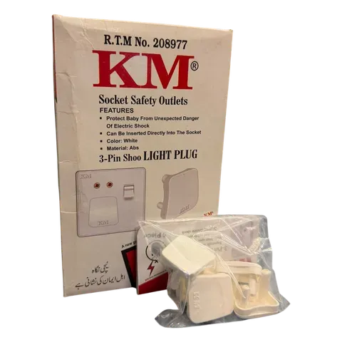 Image of product SAFETY SOCKET OUTLETS 3 PIN SHOO LIGHT PLUG KM (5PCS)