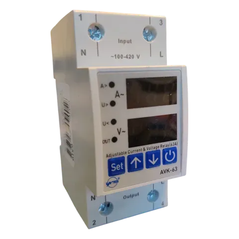 Image of product VOLTAGE PROTECTOR 2POL 63AMP AVK 220V ENTES